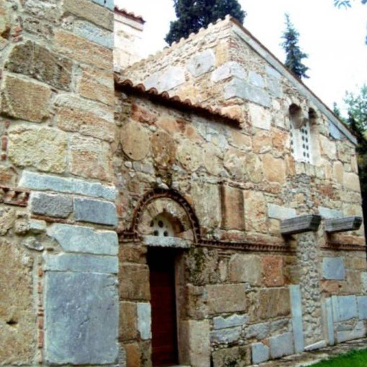 Orchomenos town stone church